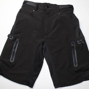 NEW MTB Mountain Bike Black Shorts Seam Sealed Pockets Sz Small
